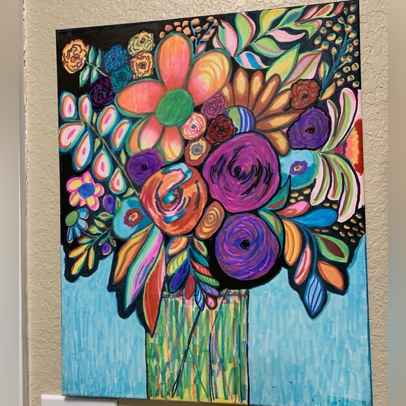 Hand painted acrylic artwork.
